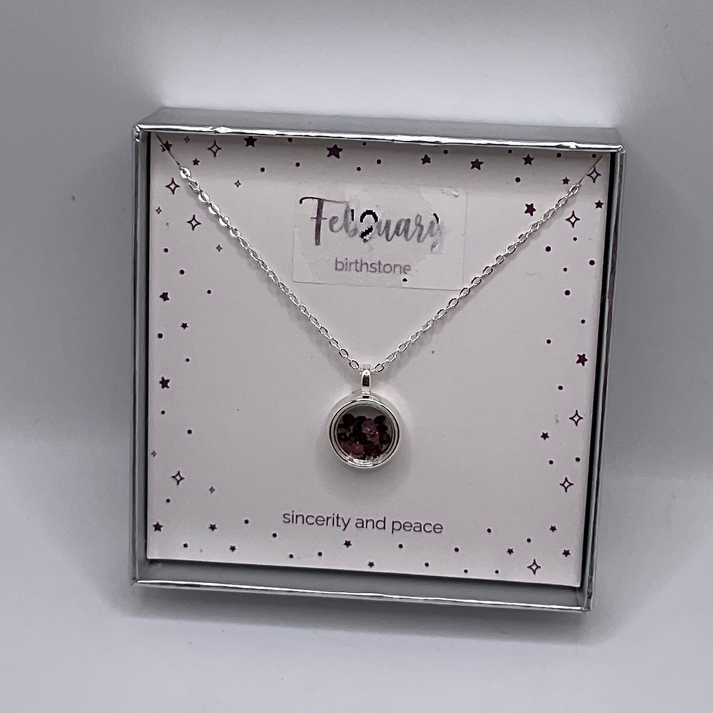 Purple February Birthstone Necklace